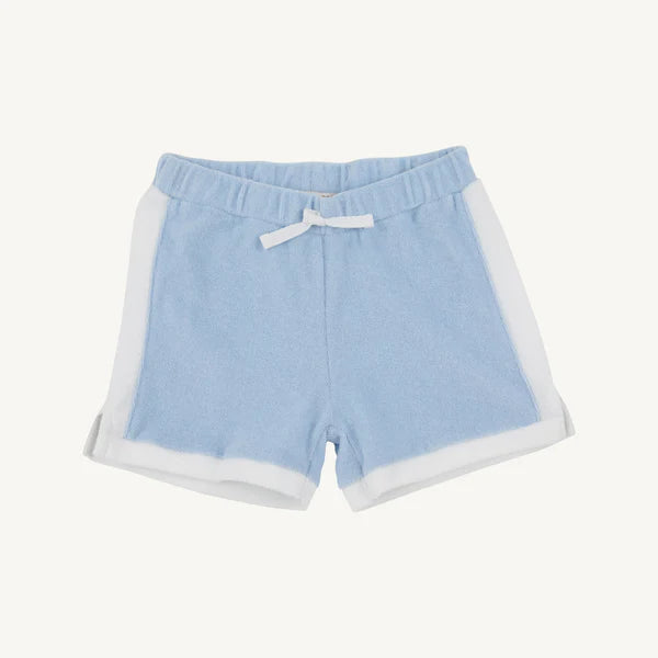 Beale Street Blue and Worth Avenue White Shaefer shorts by The Beaufort Bonnet Company, terrycloth fabric, casual and stylish.