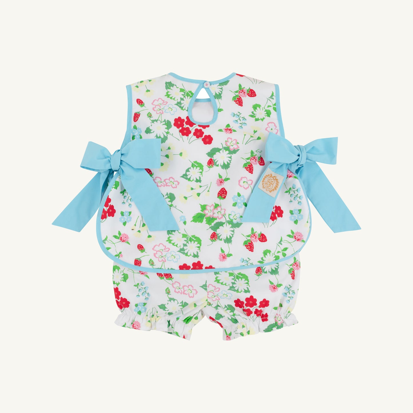 Berry Sweet and Belhaven Blue Talbott tie-side dress by The Beaufort Bonnet Company, featuring vibrant fabric and tie details.