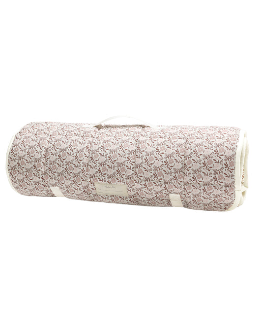 Rylee & Cru Primrose Nap Mat with soft fabric, floral print, and cushioned padding for comfortable napping.