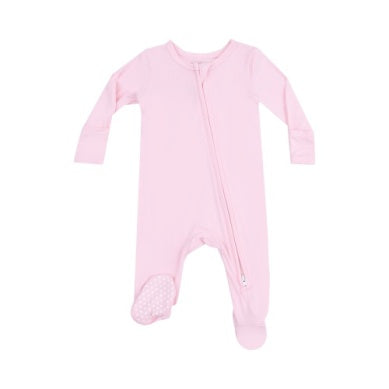 Angel Dear - Tickled Pink Solid Zip Footie