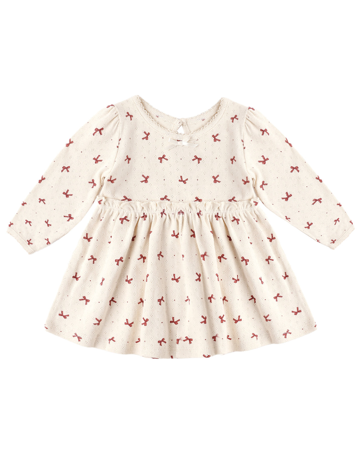 Red Bows Alda Dress by Quincy Mae featuring a charming design with red bows, perfect for little girls' special occasions.