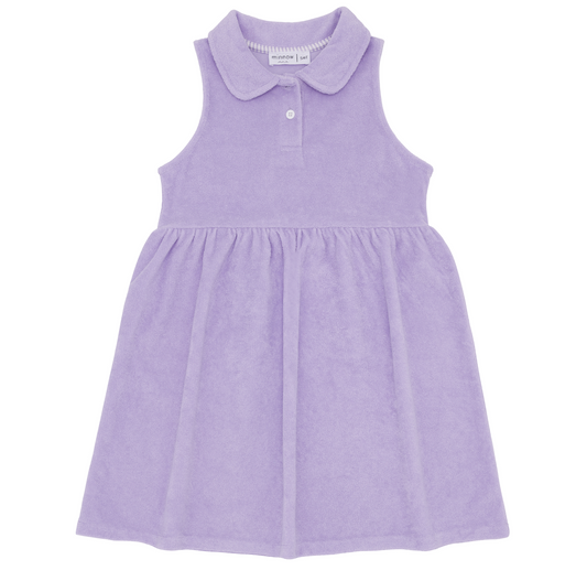 minnow - girls lavender breeze french terry tennis dress