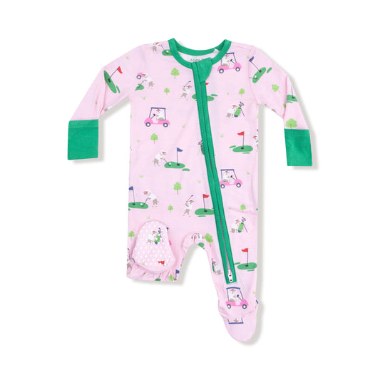 Dog Gone Golf Zipper Ruffle Footie