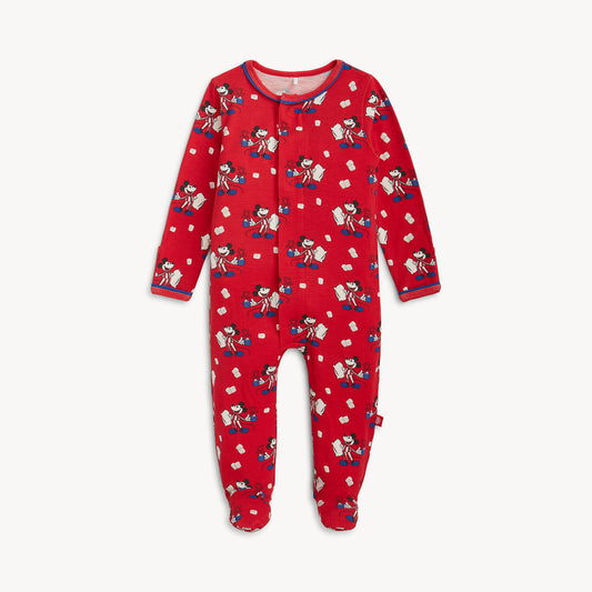 Red Cocoa Club Right Fit Footie