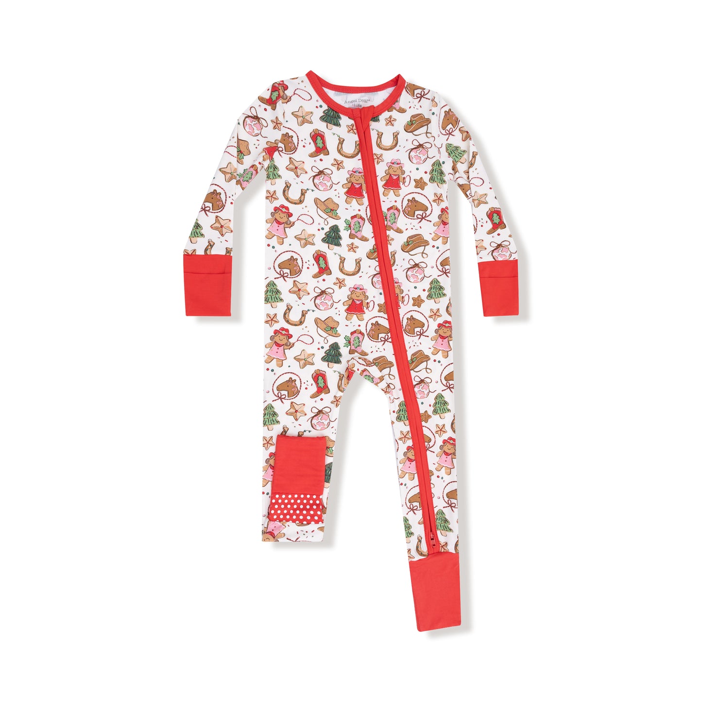 Cowgirl Christmas Zip Romper