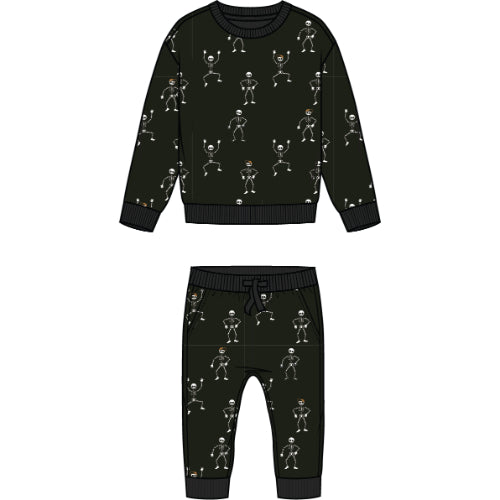 Skeleton Black Jogger Set