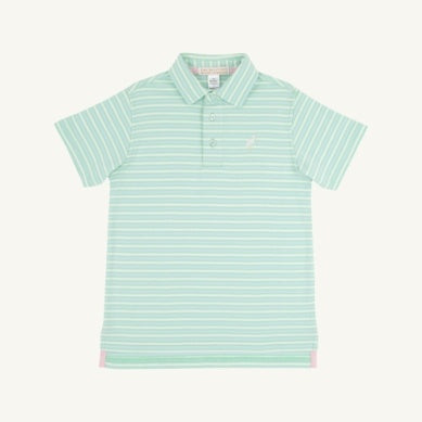 Sumner County Stripe Grace Bay Green Prim & Proper Polo