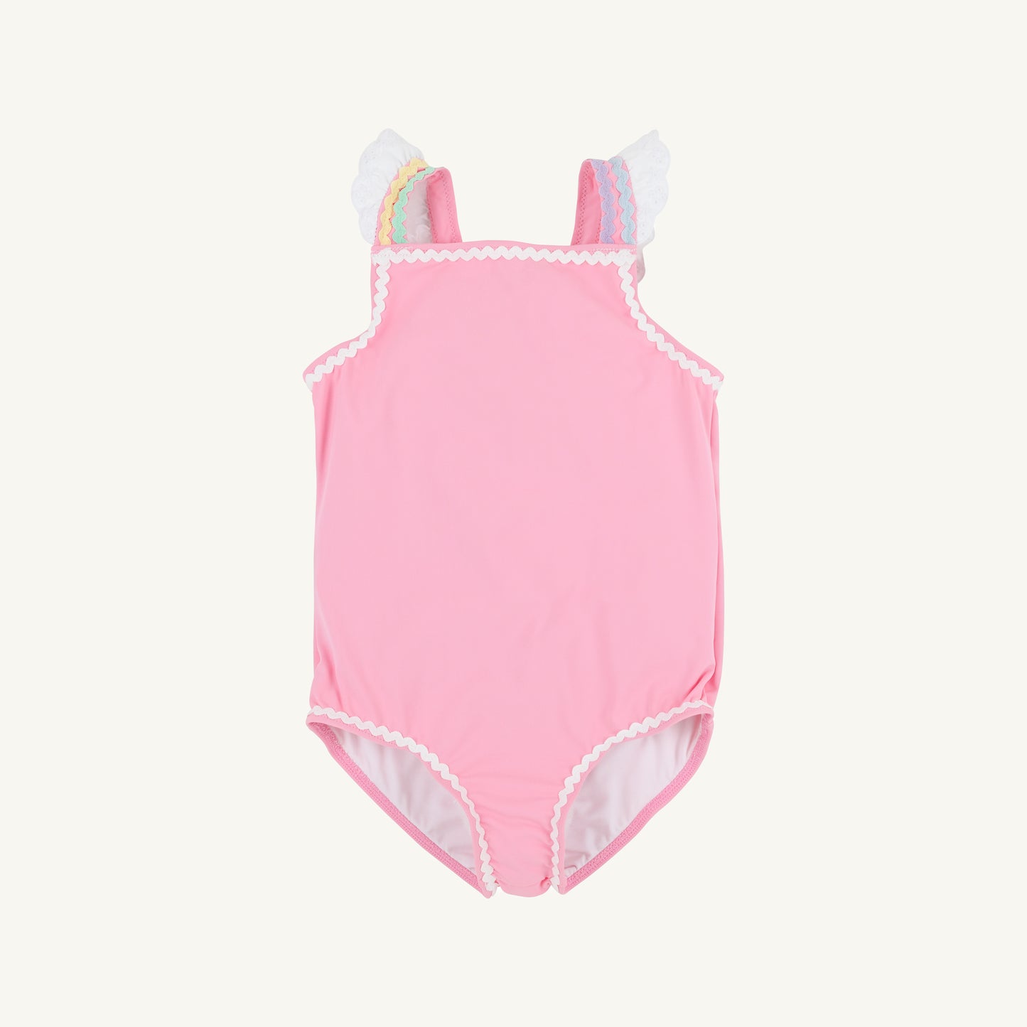 Hamptons Hot Pink & White Long Bay Bathing Suit