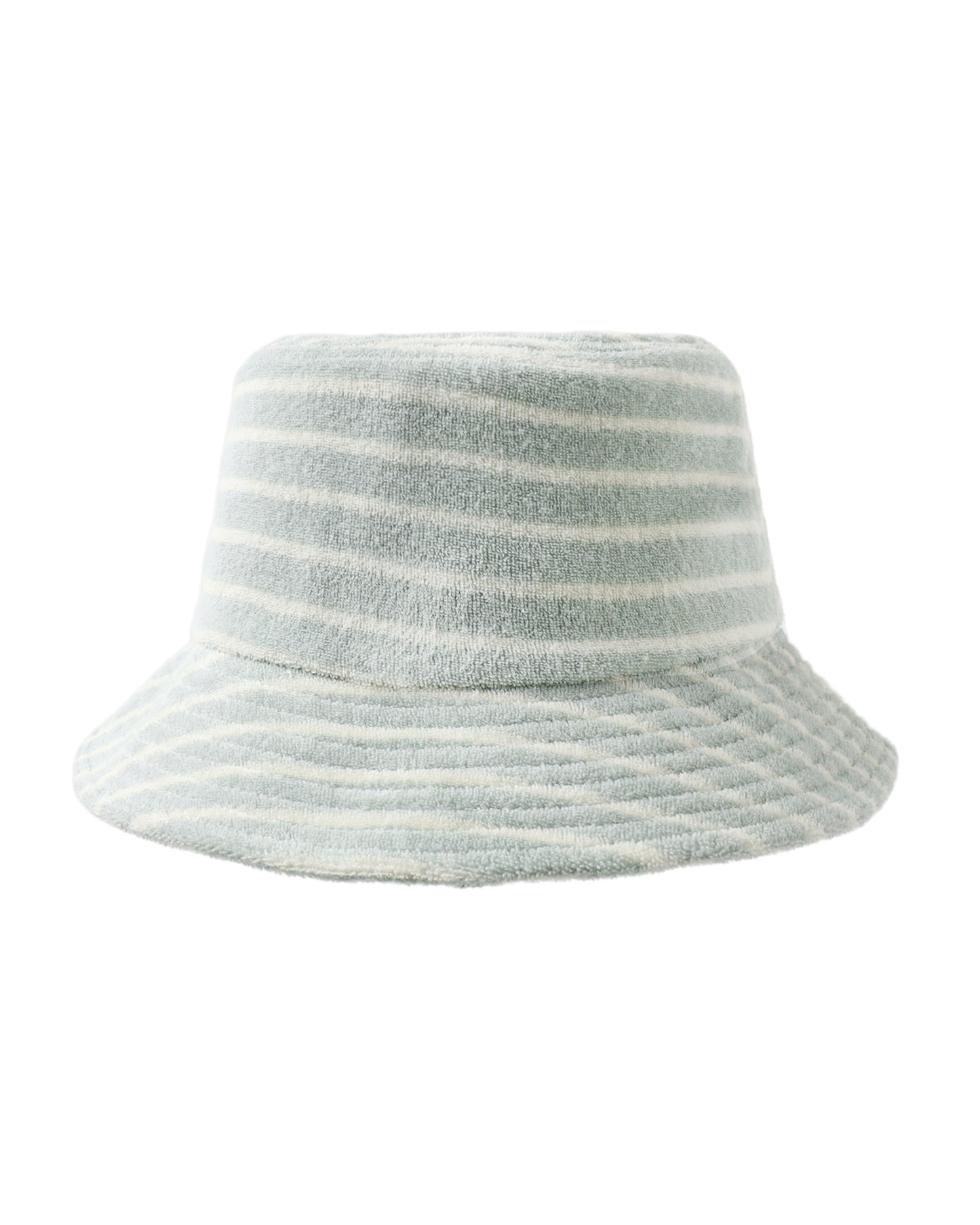 Seafoam Terry Stripe Bucket Hat
