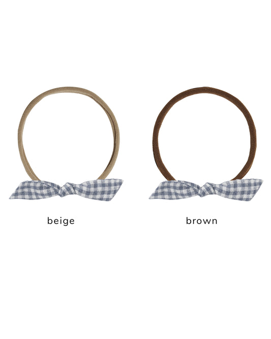 Marine Gingham Little Knot Headband