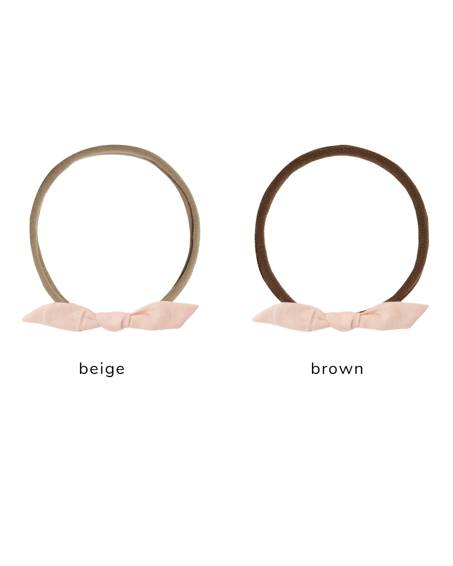 Rylee & Cru blush Little Knot headband with soft fabric and small knot detail, perfect for infants and toddlers.