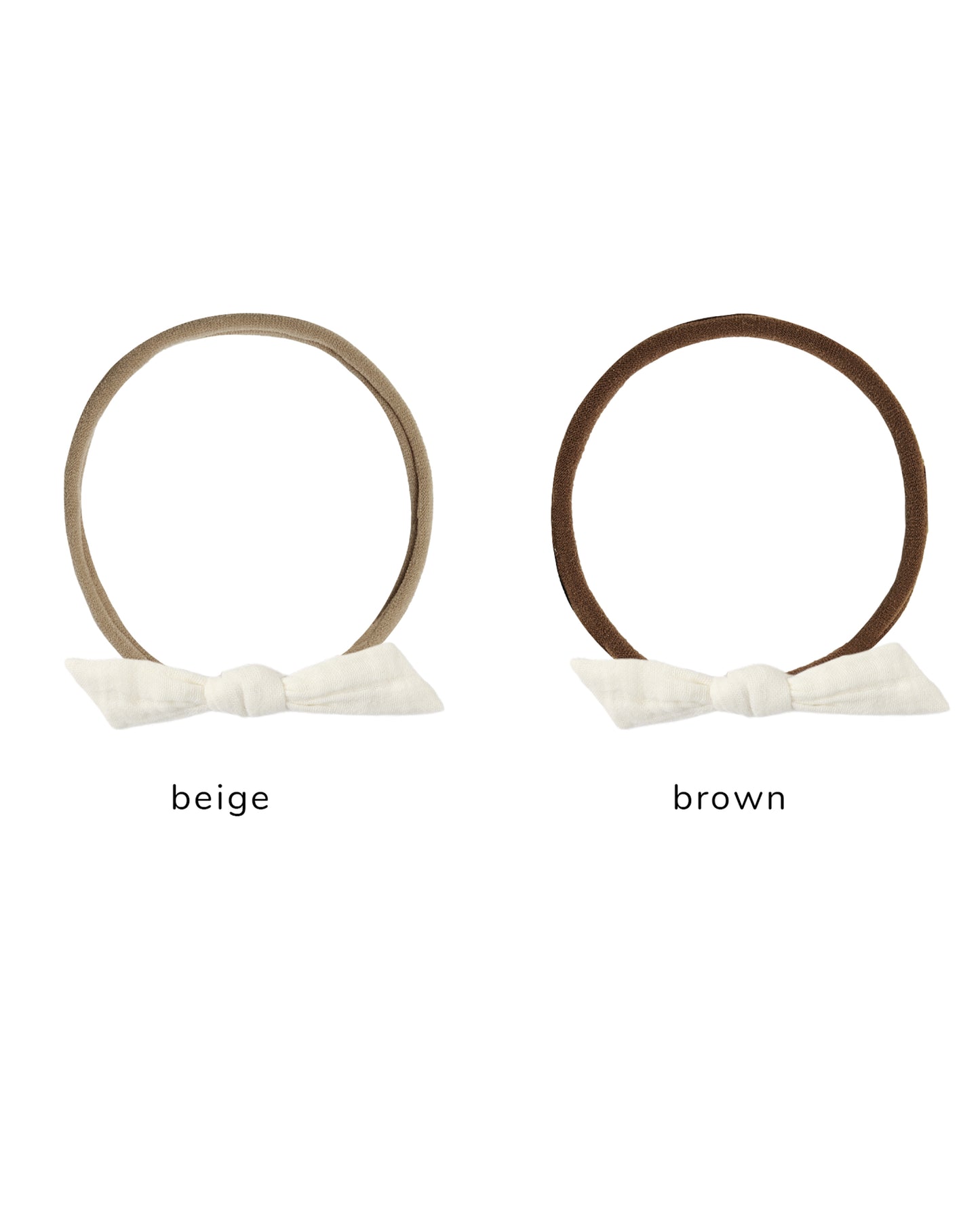 Ivory Little Knot Headband by Rylee & Cru, soft fabric headband with a cute knot detail for babies and toddlers.