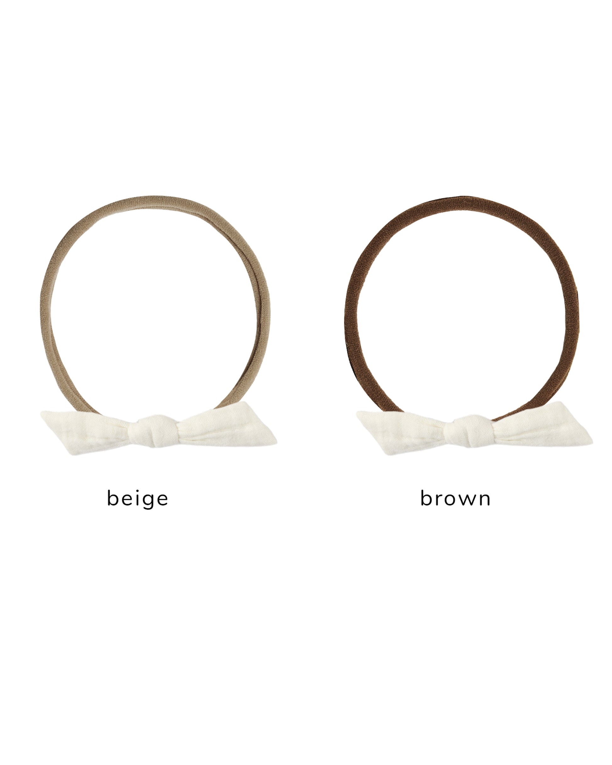 Ivory Little Knot Headband by Rylee & Cru, soft fabric headband with a cute knot detail for babies and toddlers.
