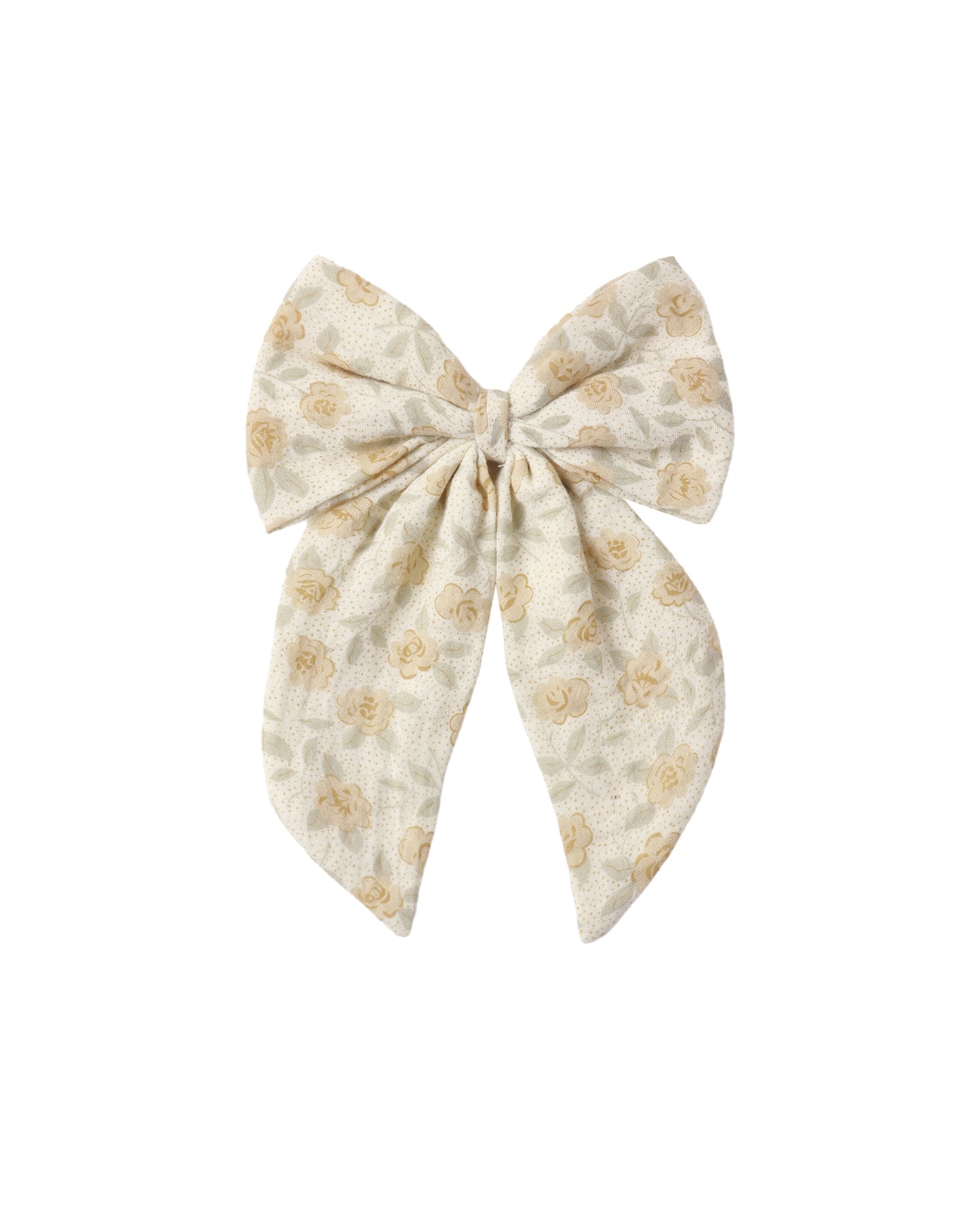 Yellow Floral Oversized Bow