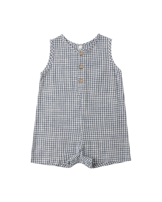 Marine Gingham Mavrick Romper