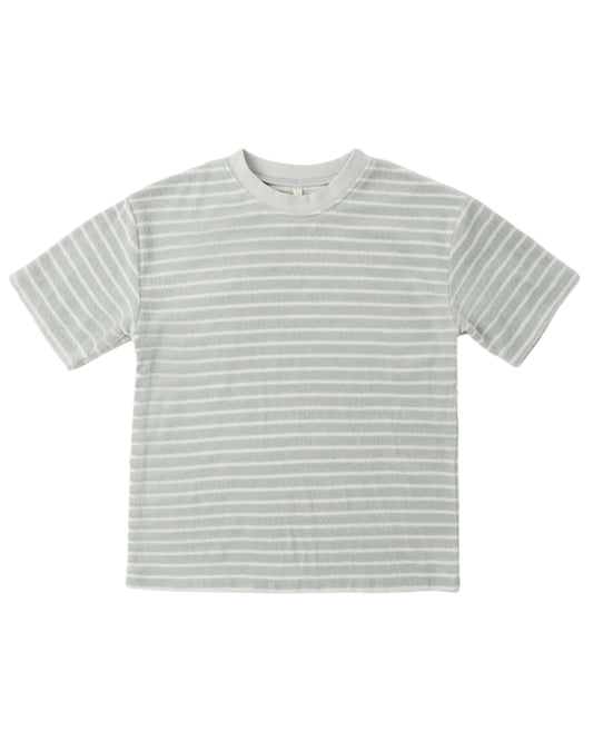 Seafoam Stripe Terry Relaxed Tee