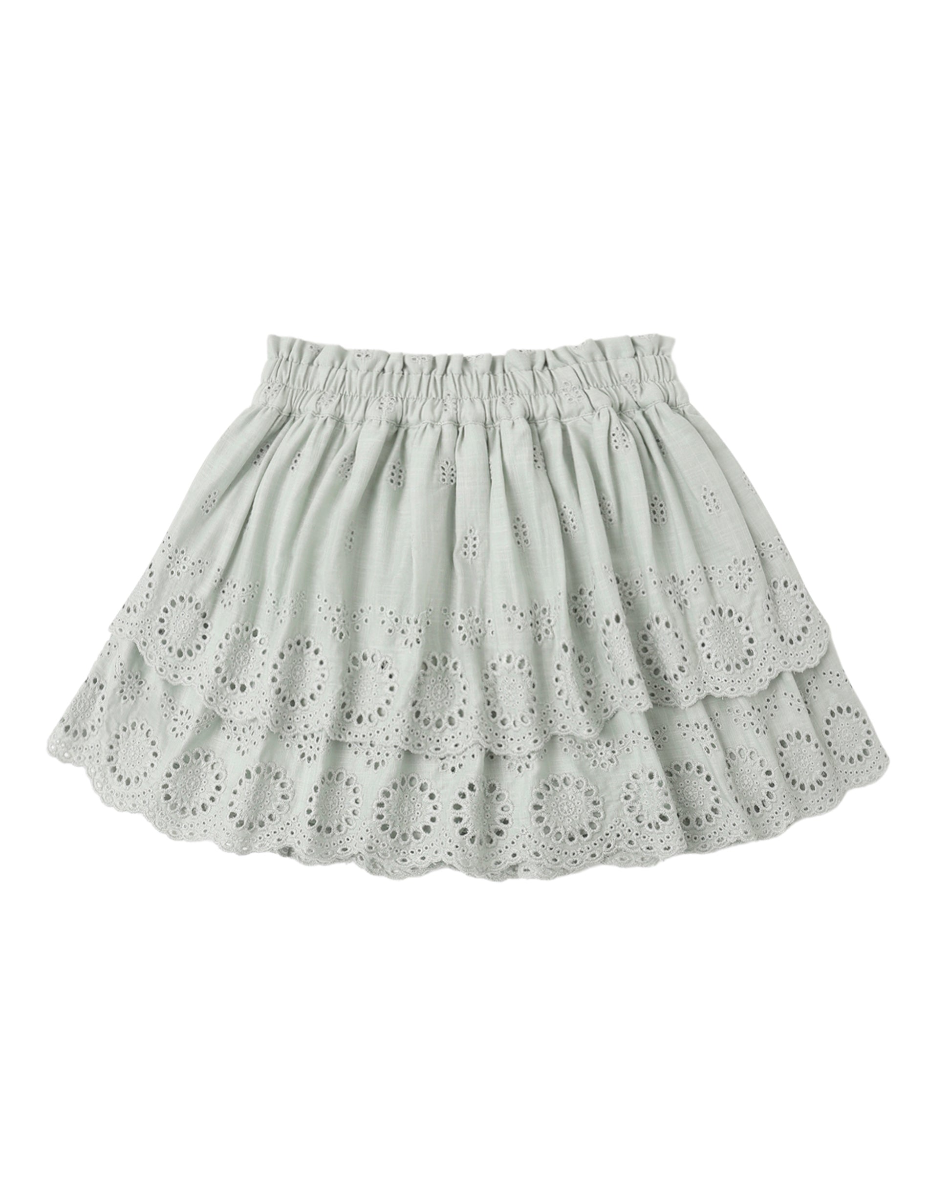 Seafoam Rose mini skirt by Rylee & Cru featuring a flowy, lightweight fabric and a stylish, feminine design.