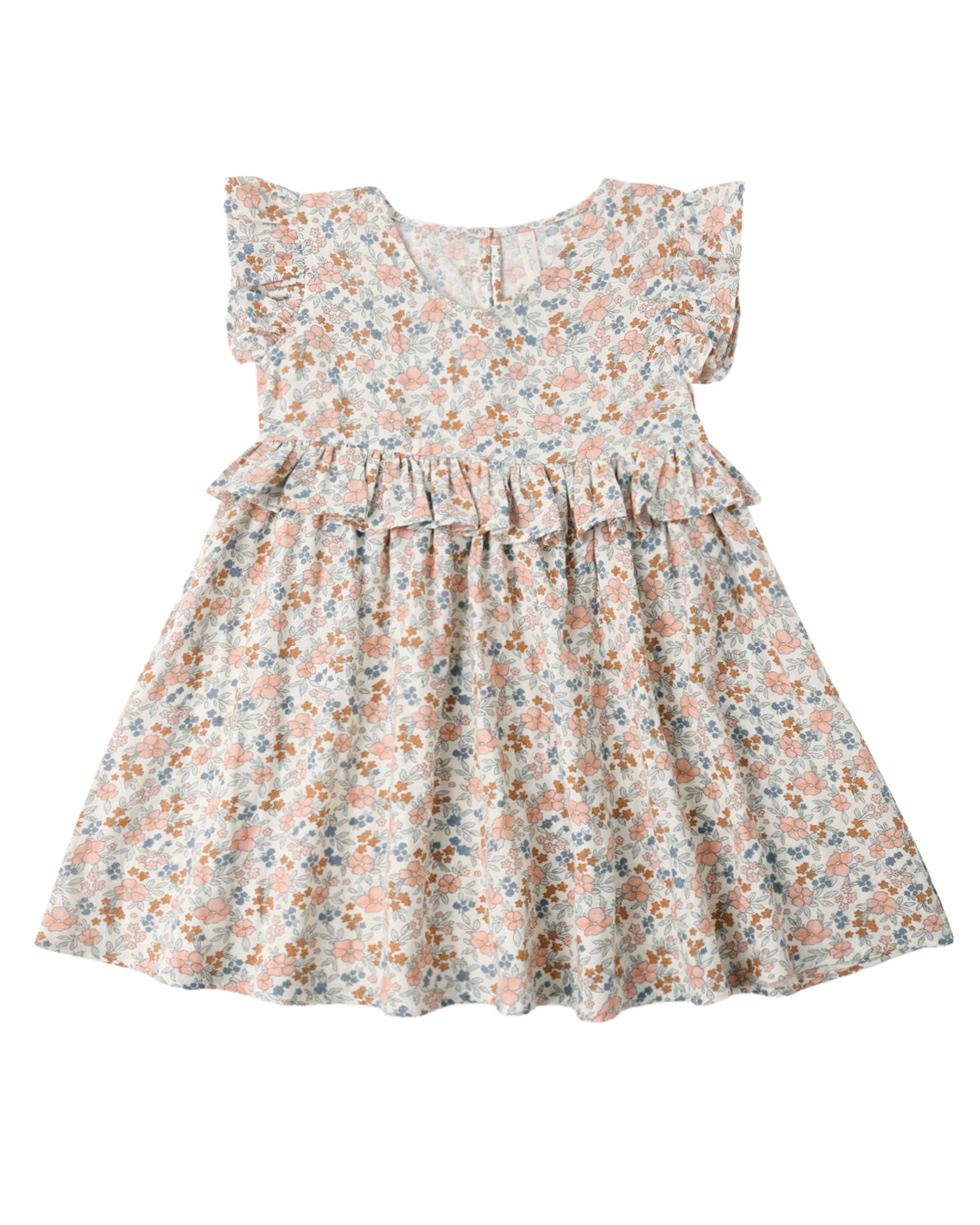 Rylee & Cru Flower Field Brielle Dress with colorful floral print and sleeveless design for girls.