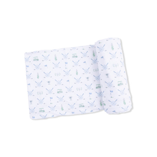 Floral patterned blanket on a white background