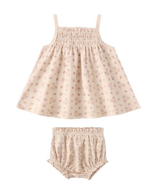 Strawberries Smocked Tank + Bloomer Set
