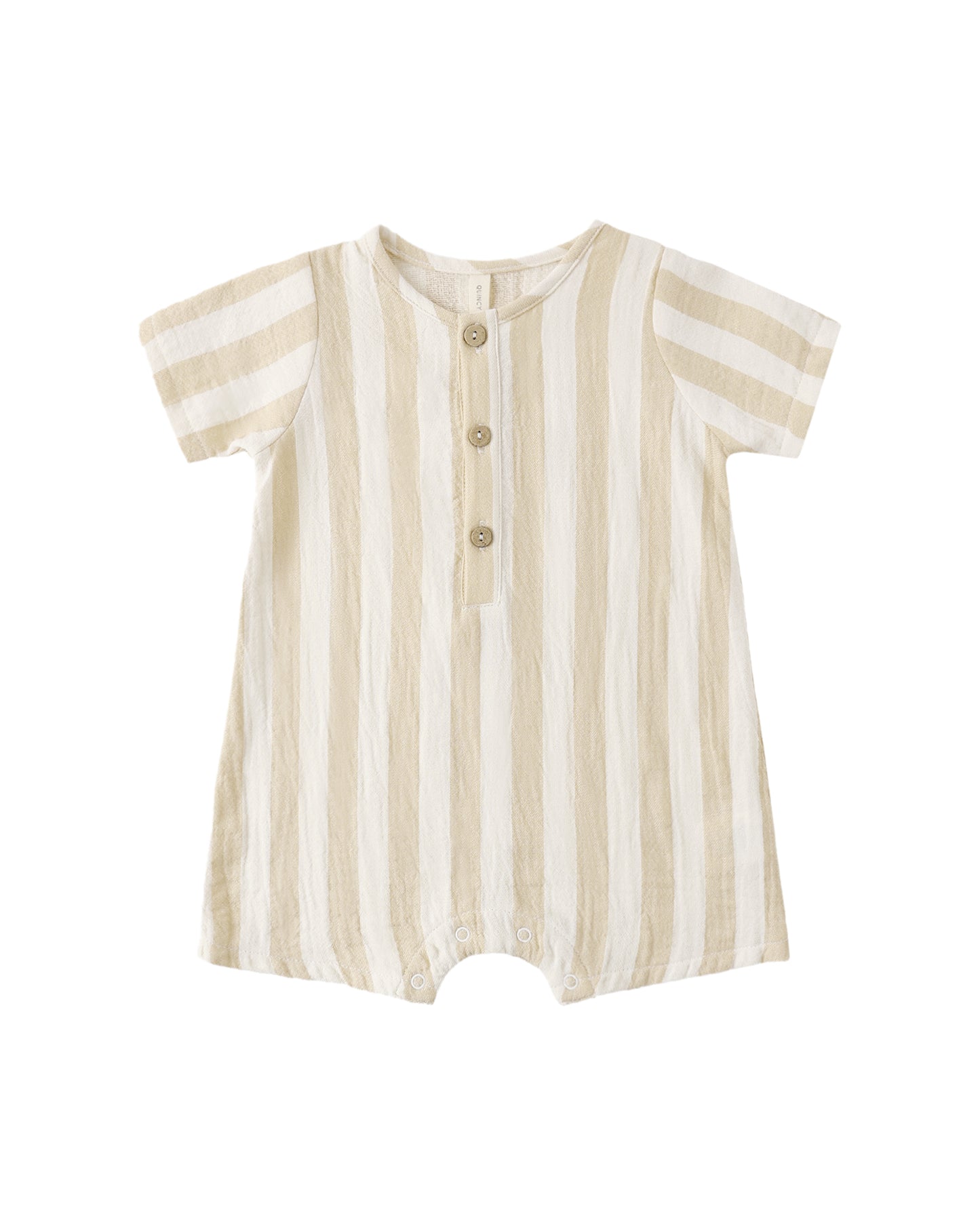 Summer Stripe Short Sleeve Woven Romper