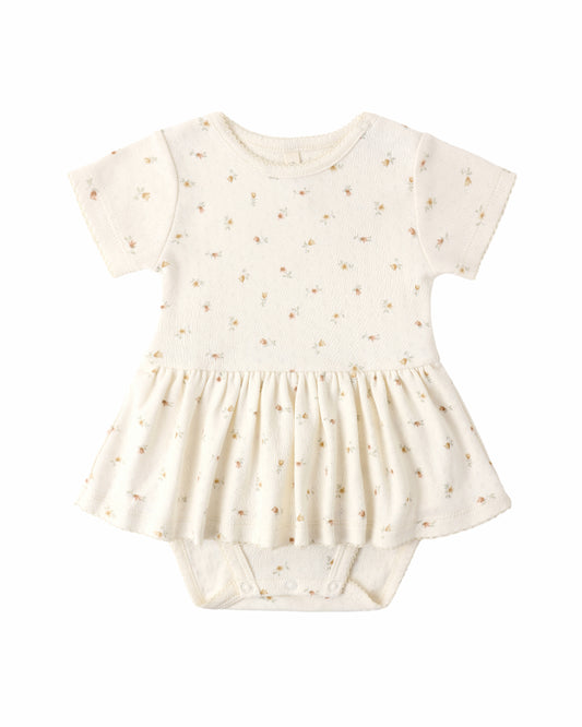 Petit Fleur Pointelle Skirted Bodysuit