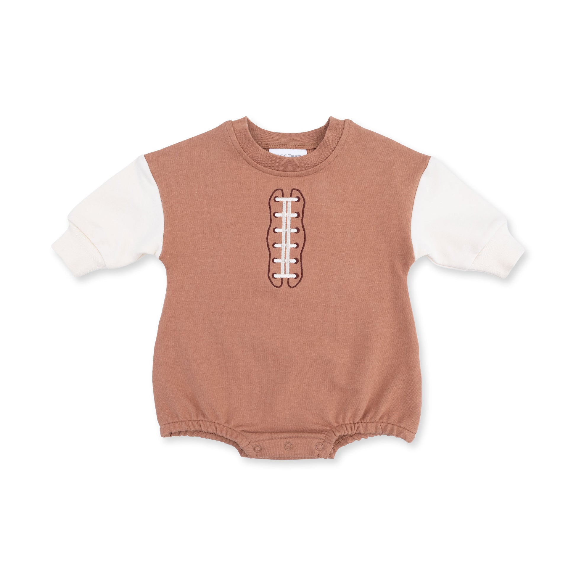 Angel Dear Football Laces Sweatshirt Bubble in soft fabric with football lace pattern, casual and cozy for kids.