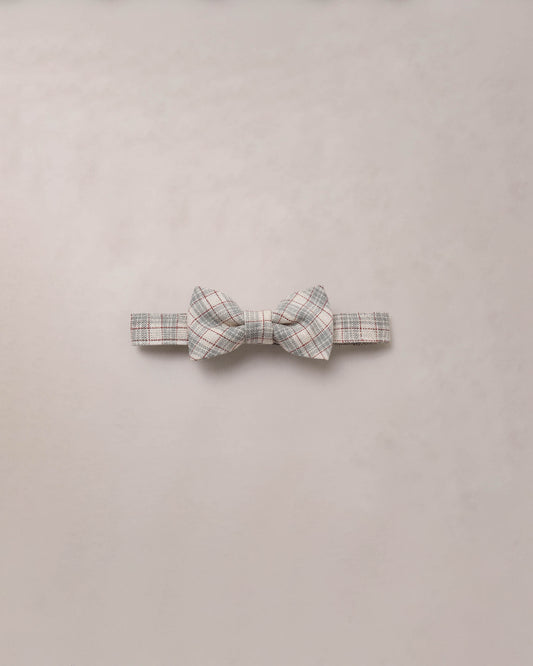 Noralee fall plaid bow tie featuring a classic red, black, and white checkered pattern, perfect for stylish seasonal outfits.
