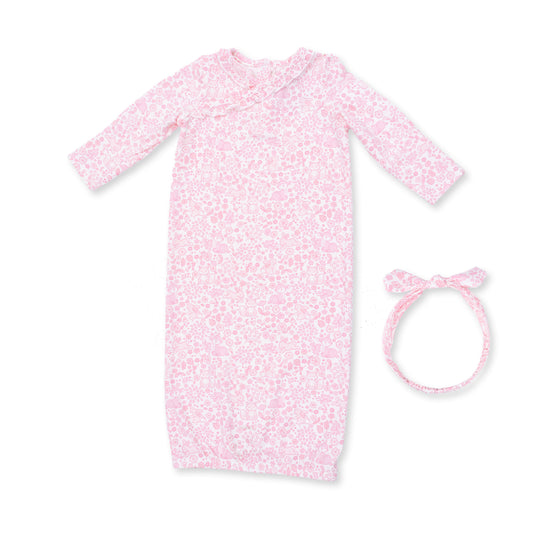 Baby Woodland Kimono Gown Set