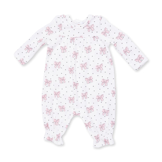 Bows and Hearts Cuffed Romper