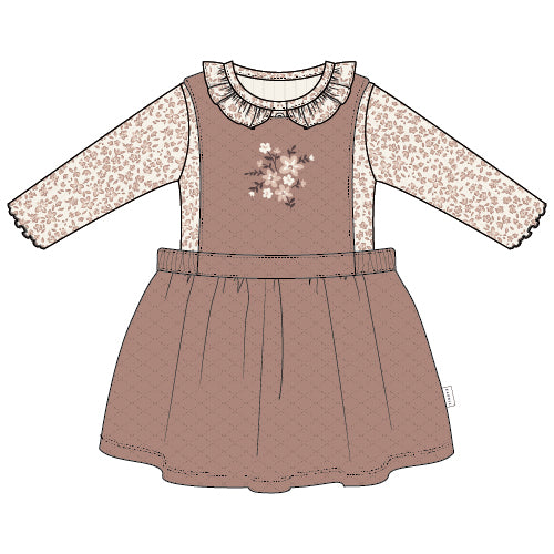 Dusty Pink Knot Overall Set