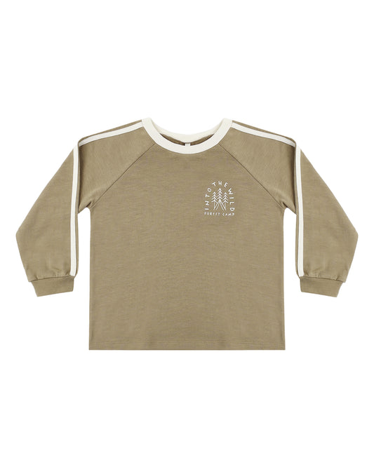 Rylee & Cru Into the Wild long sleeve jersey tee with nature-inspired print and comfortable fit, casual children’s clothing.