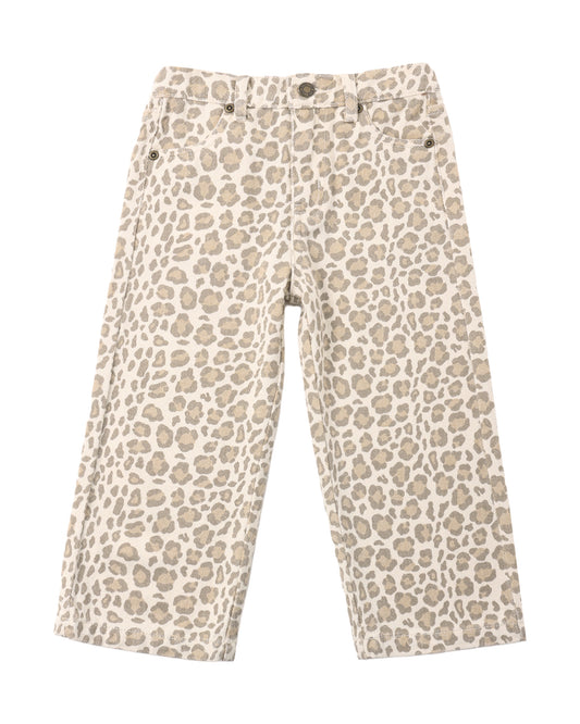 Rylee & Cru Leopard straight-leg pants featuring a stylish animal print and comfortable fit, displayed on a neutral background.