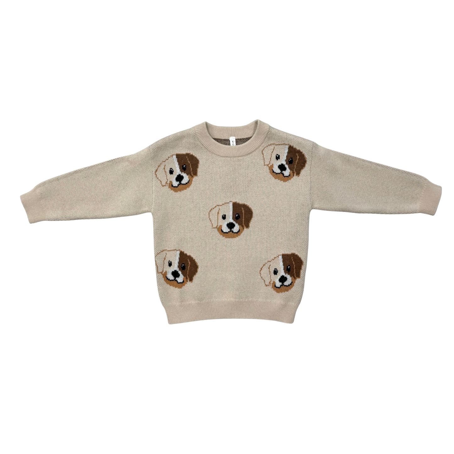 Babysprouts puppies knit sweater shown in soft pastel colors, cozy and adorable for small dogs or puppies.