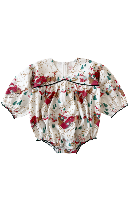 Santa Sleigh Baby Girls Wynne Bubble