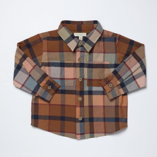 Hayride Plaid Boys Long Sleeve Jack Shirt