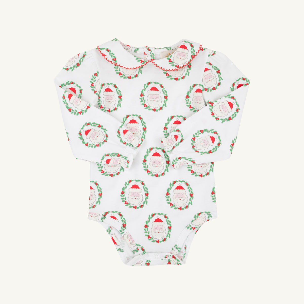 North Pole Portrait/Richmond Red Maude's Peter Pan Collar Shirt & Onesie