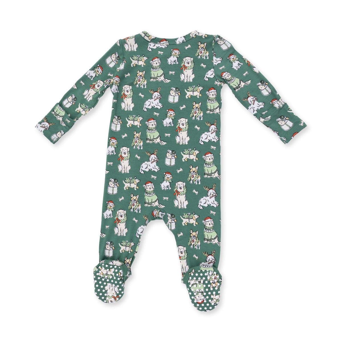 Christmas Dogs Two Way Zipper Footie
