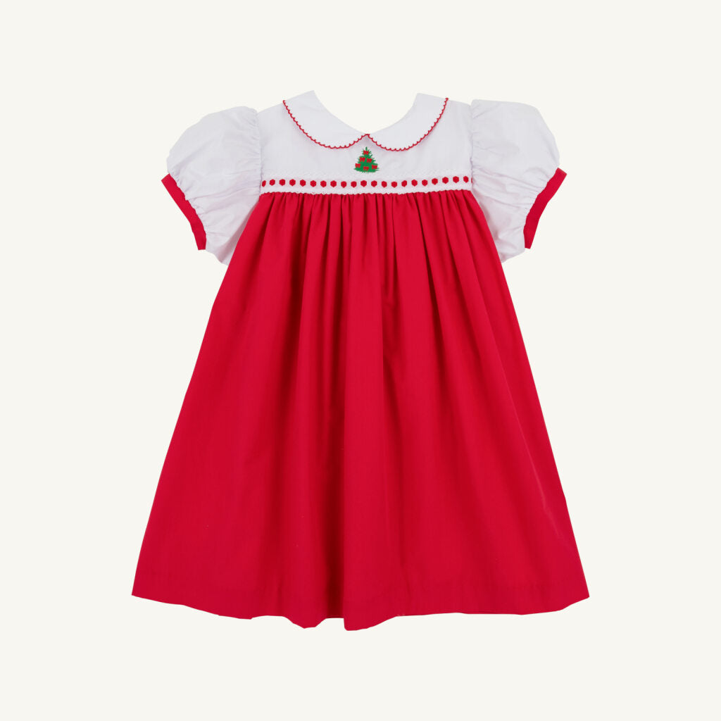 Worth Ave White/Richmond Red/Christmas Tree Mary Dal Dress