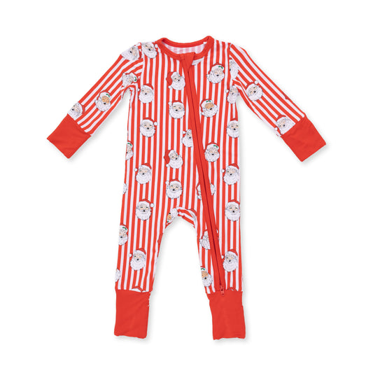 Vintage Santa Stripe Convertible Romper