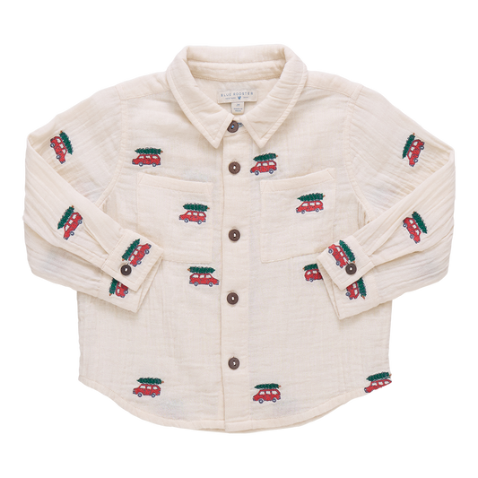Tree Farm Embroidery Boys Jack Shirt