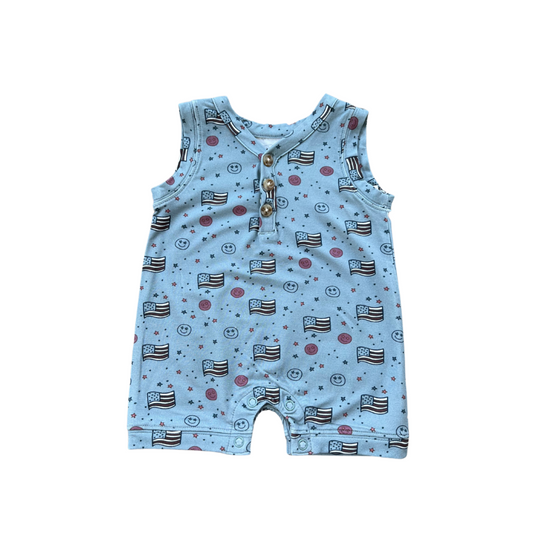 Babysprouts - Retro America Boys Sleeveless Romper