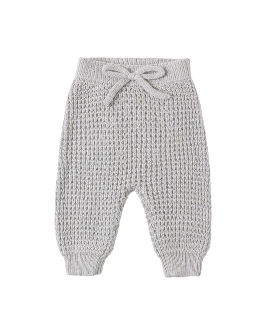 Quincy Mae Fog chunky knit pant shown in soft, cozy yarn with a relaxed fit and ribbed waistband, perfect for comfortable wear