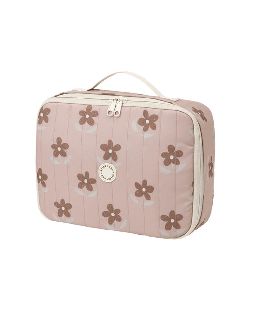 Rylee & Cru Little Daisy Lunch Bag with colorful floral design and adjustable strap on a white background