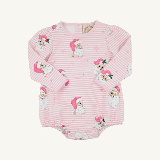 Dear Santa (Palm Beach Pink Stripe) Long Sleeve Penny's Play Bubble