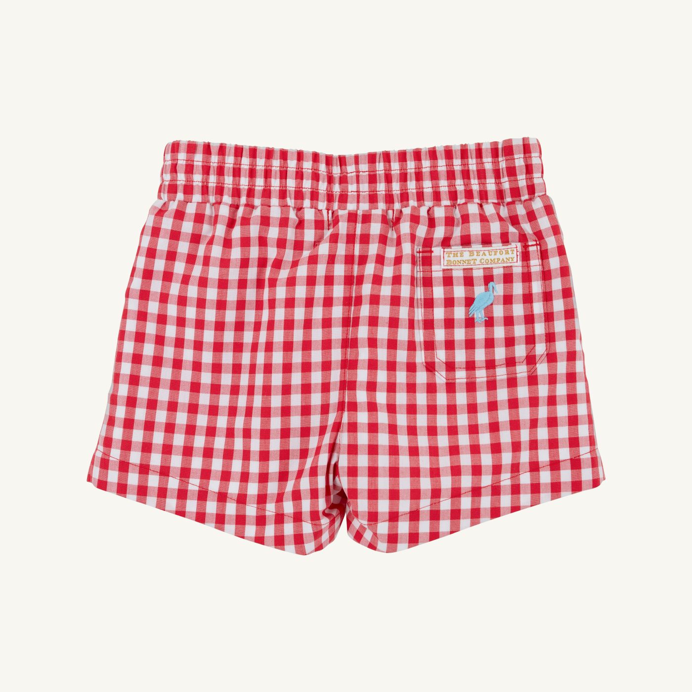 Richmond Red Gingham and Belhaven Blue Sheffield Shorts by The Beaufort Bonnet Company, featuring classic plaid fabric and tailored fit.