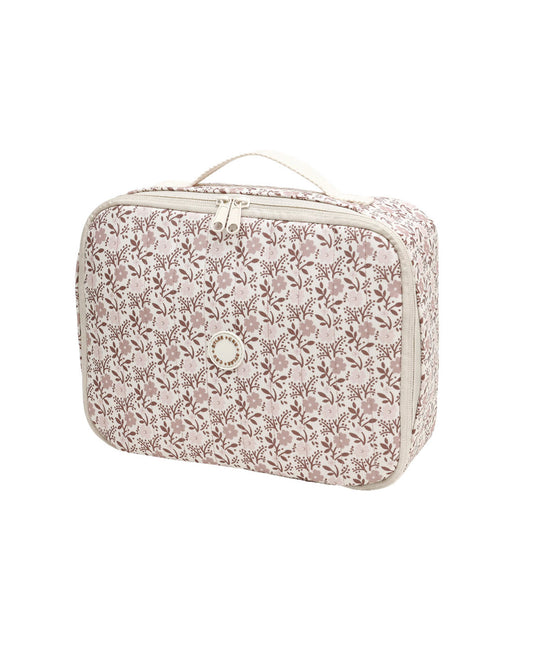Primrose Rylee & Cru lunch bag with pastel floral design, showing a compact, insulated bag ideal for kids' school lunches.