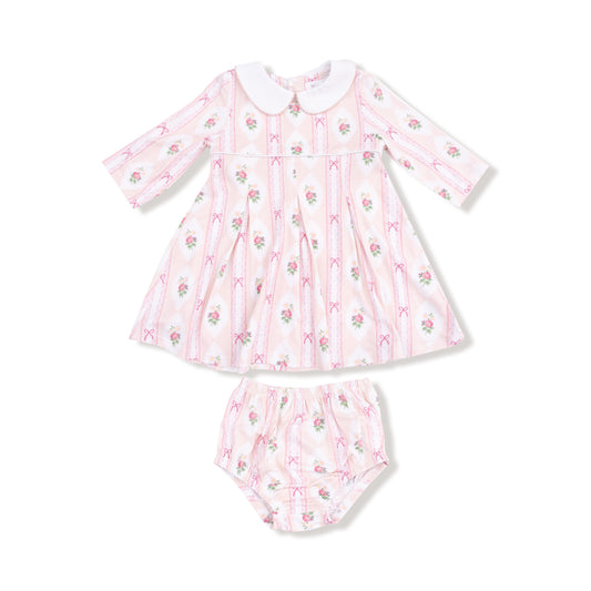 Ogee Lace Floral Peterpan Collar Dress & Diaper Cover