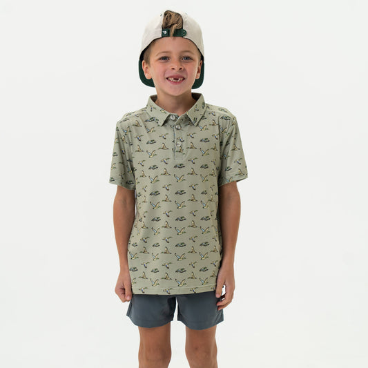Green Flying Ducks Youth Polo