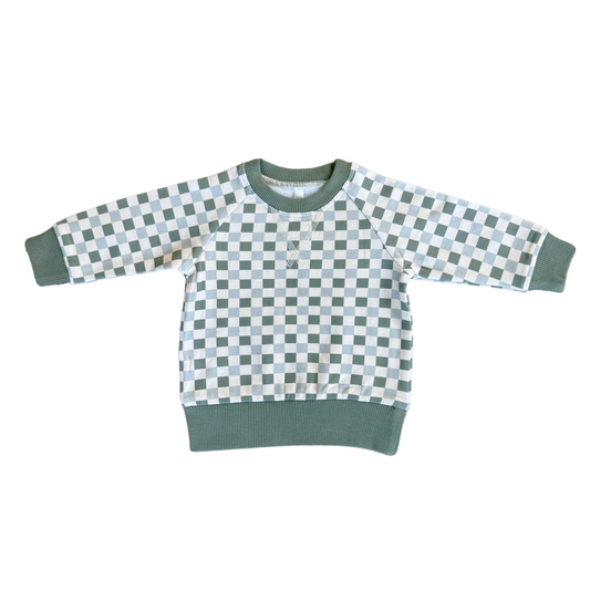 Fern Checkerboard Fleece Sweatshirt